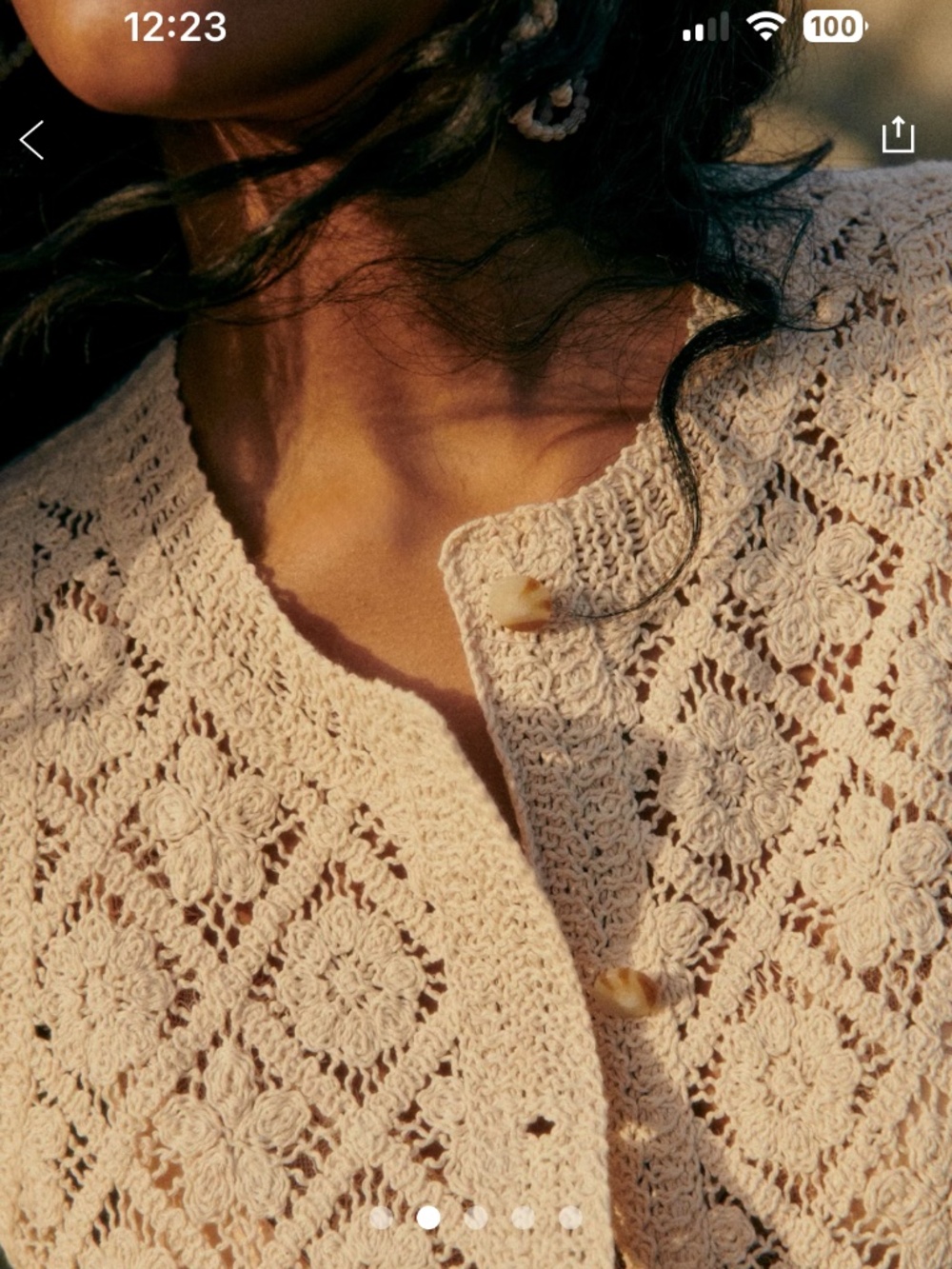 Sezane Ron Top Ecru - Size S - Picture 2 of 7